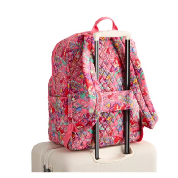 NWTVera Bradley Disney Cotton Essential Large Backpack Ariel's Pink Lagoon - Picture 4 of 4
